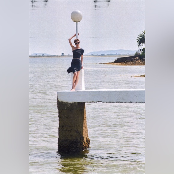 ZARA - ASYMMETRIC RUCHED TOP - LARGE - DUCK BLUE - Picture 7 of 8